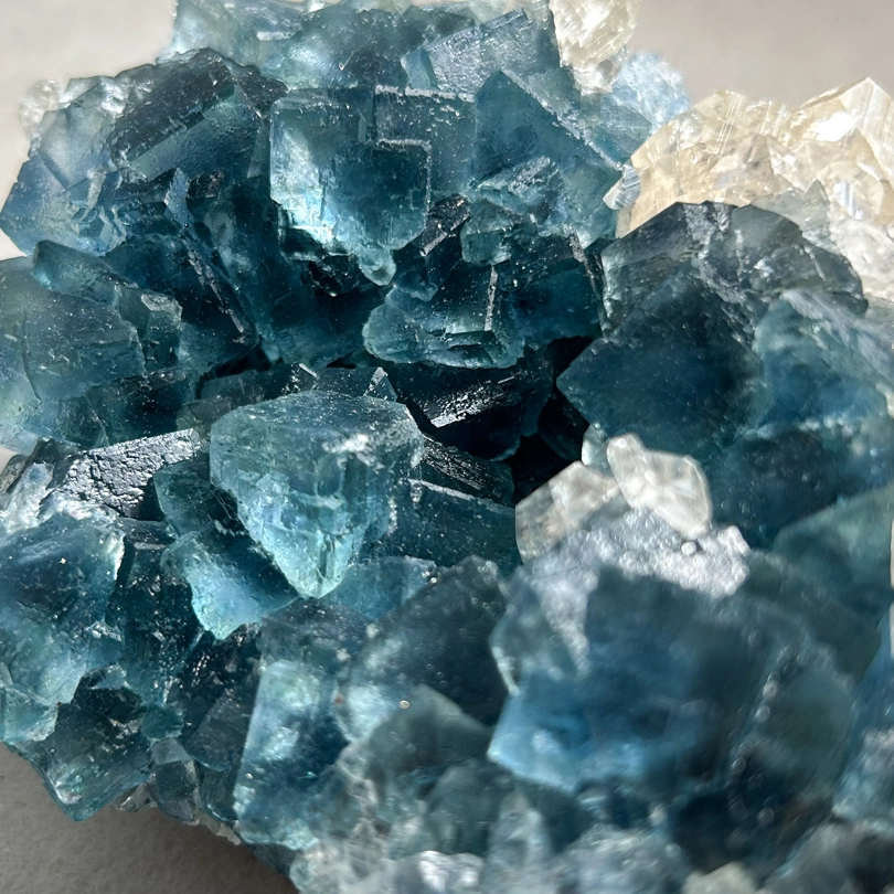 geode di Fluorite Blu e Calcite